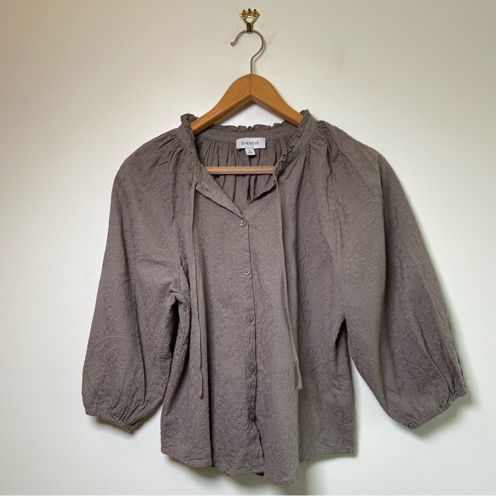 Evereve Embroidered Bohemian Top Medium